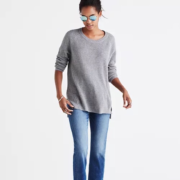 Madewell Sweaters - Madewell Grey Wafflestitch Pullover Sweater - M